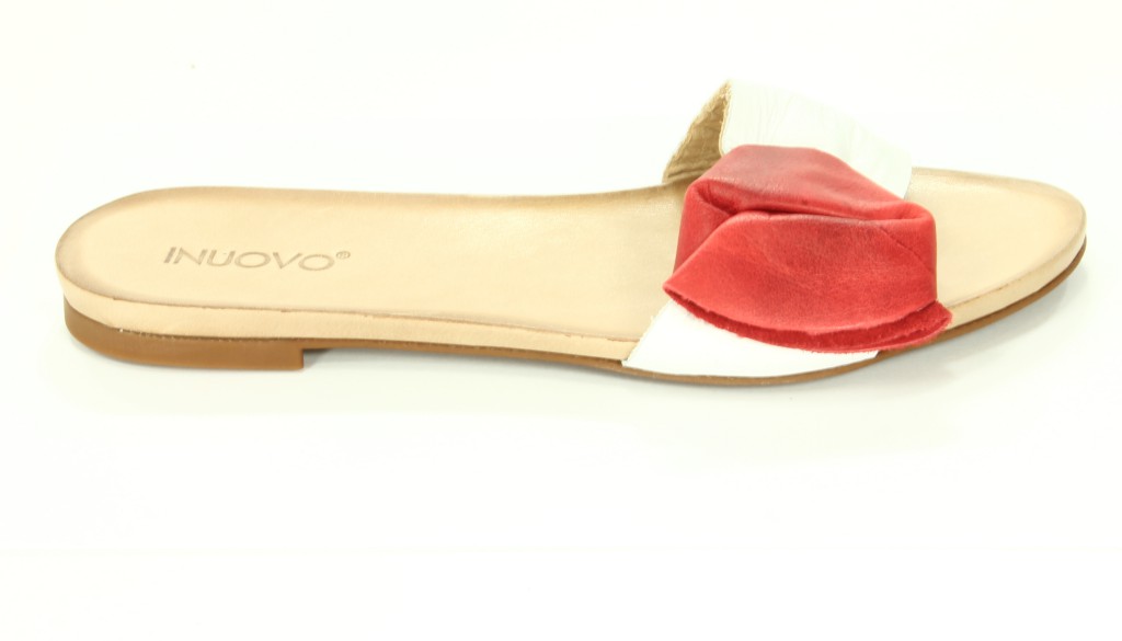 Inuovo Klapki Damskie 426 White-Red 423 Terlik