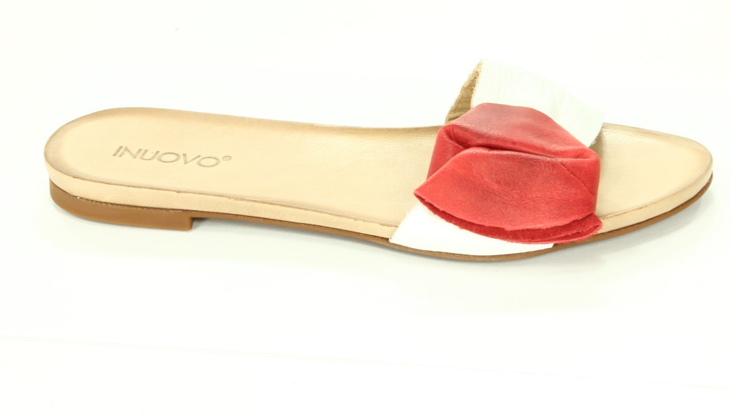 Inuovo Klapki Damskie 426 White-Red 423 Terlik