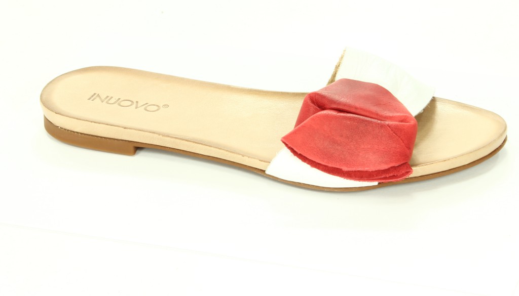Inuovo Klapki Damskie 426 White-Red 423 Terlik