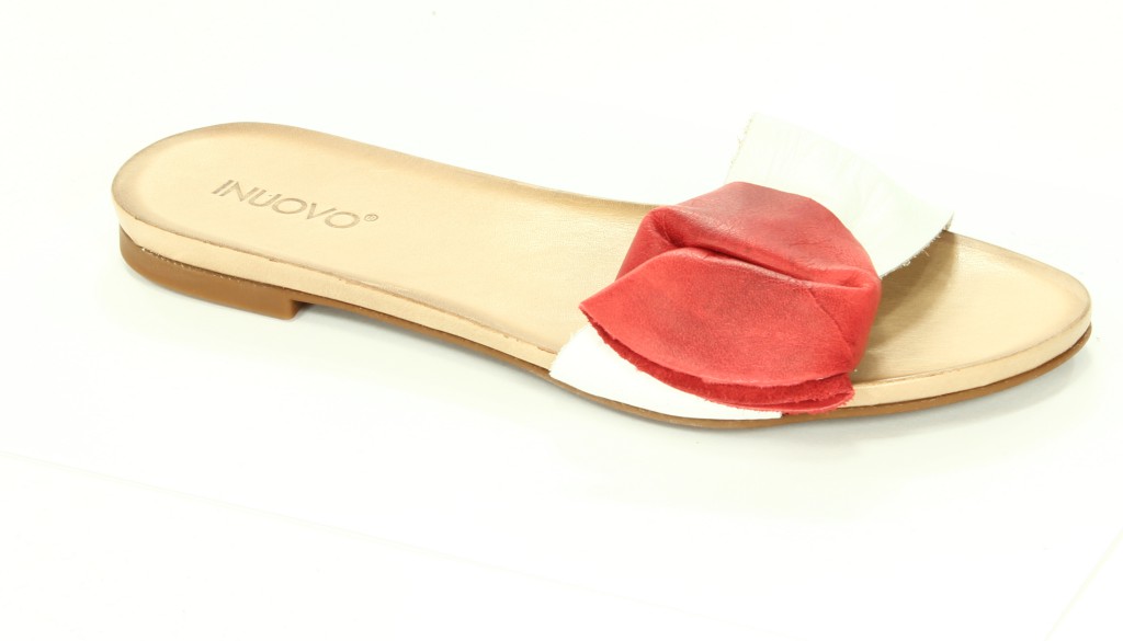 Inuovo Klapki Damskie 426 White-Red 423 Terlik
