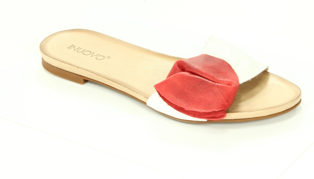 Inuovo Klapki Damskie 426 White-Red 423 Terlik