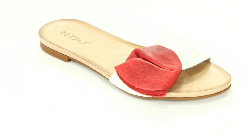 Inuovo Klapki Damskie 426 White-Red 423 Terlik