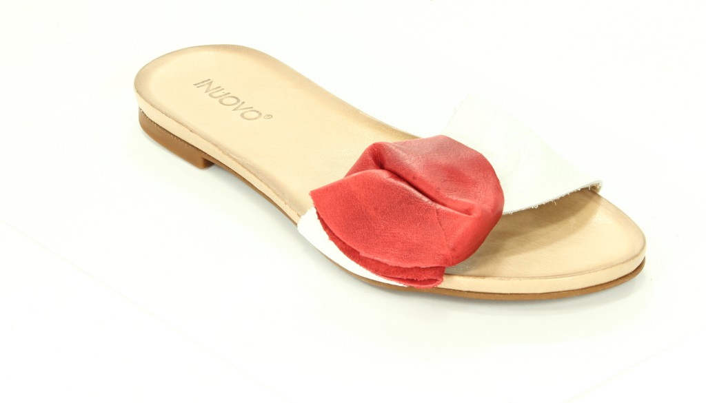 Inuovo Klapki Damskie 426 White-Red 423 Terlik