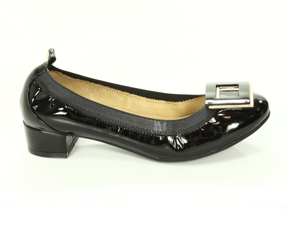 Bayla Czółenka Damskie Black Patent 1238-41