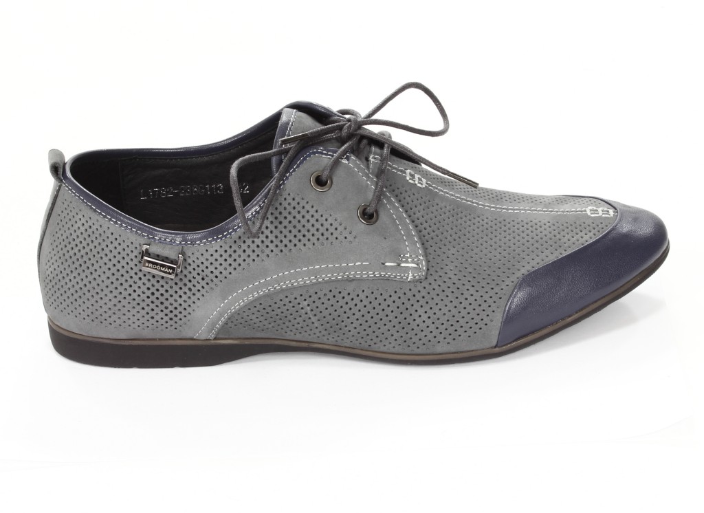 Brooman Półbuty Męskie Grey L1782-238G113