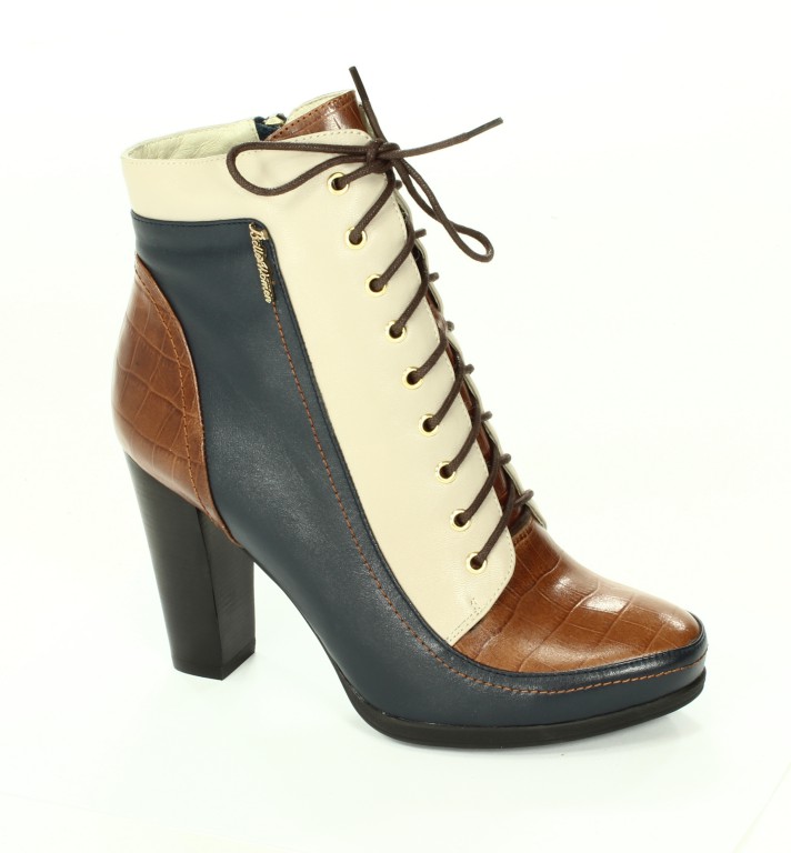 Franco Lucci Botki Damskie Blue/Brown/Grey BL705-82-C979/K16/C983