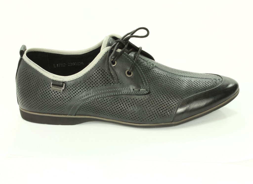 Brooman Półbuty Męskie Black L1782-236G625