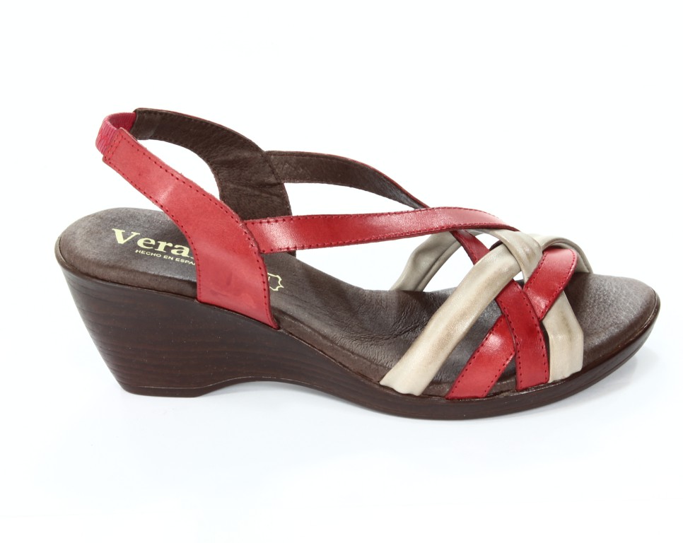 Verano Sandały Damskie Rojo Beig 1522