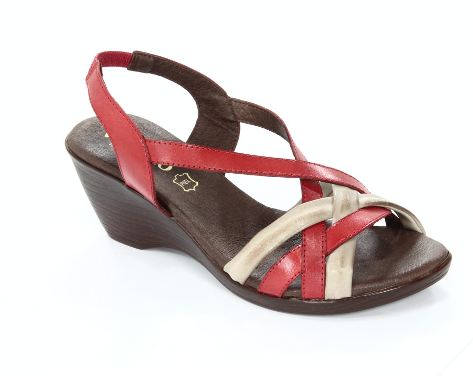 Verano Sandały Damskie Rojo Beig 1522
