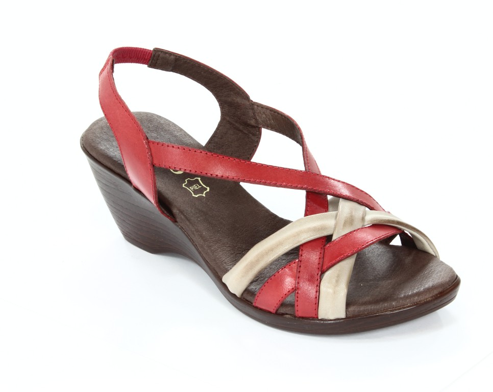 Verano Sandały Damskie Rojo Beig 1522