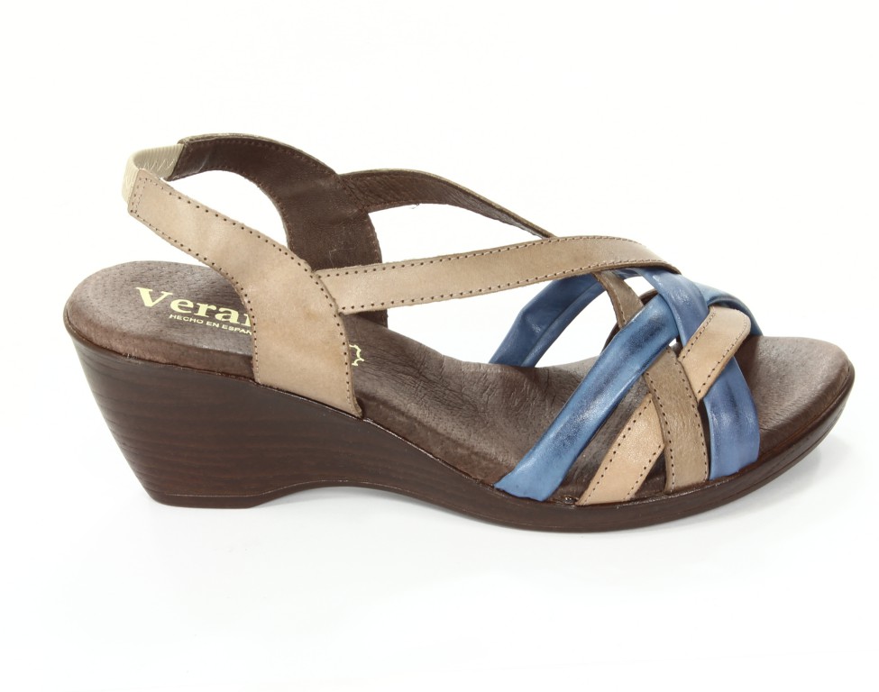 Verano Sandały Damskie Taupe Jeans 1522