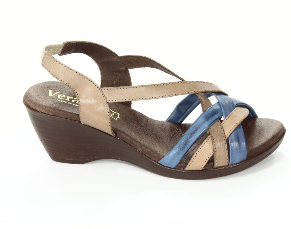 Verano Sandały Damskie Taupe Jeans 1522