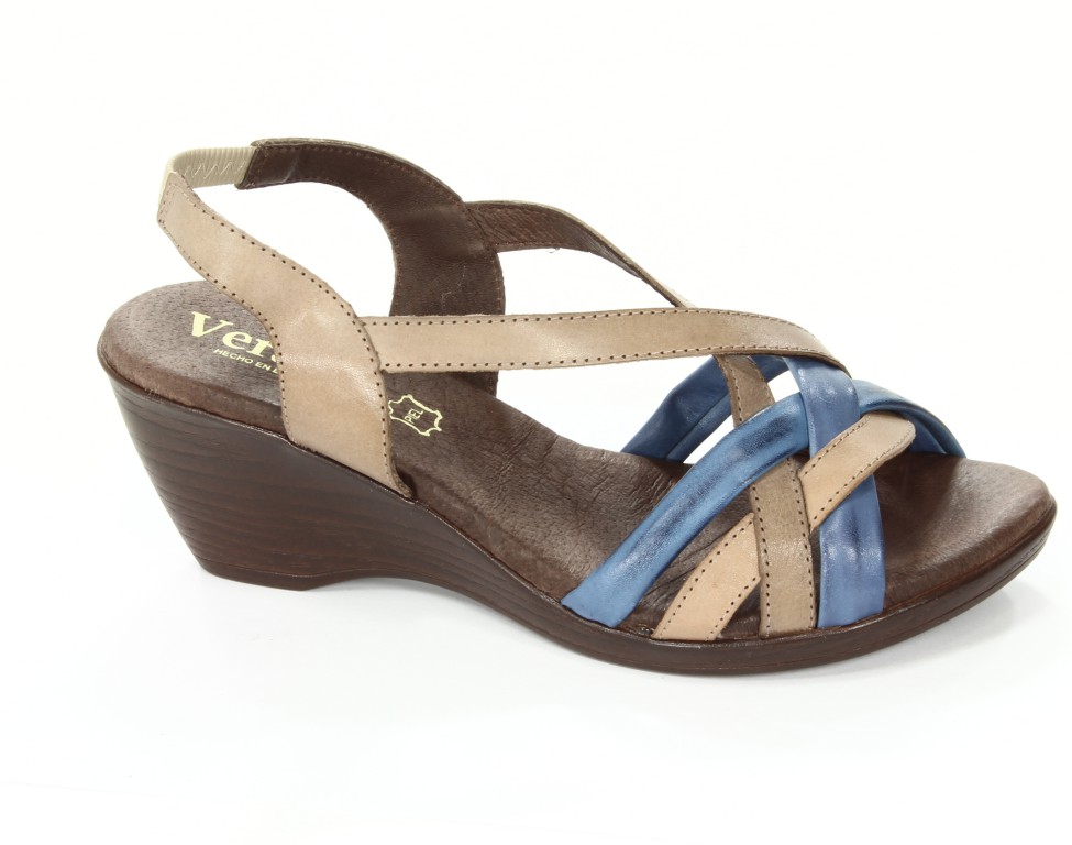 Verano Sandały Damskie Taupe Jeans 1522
