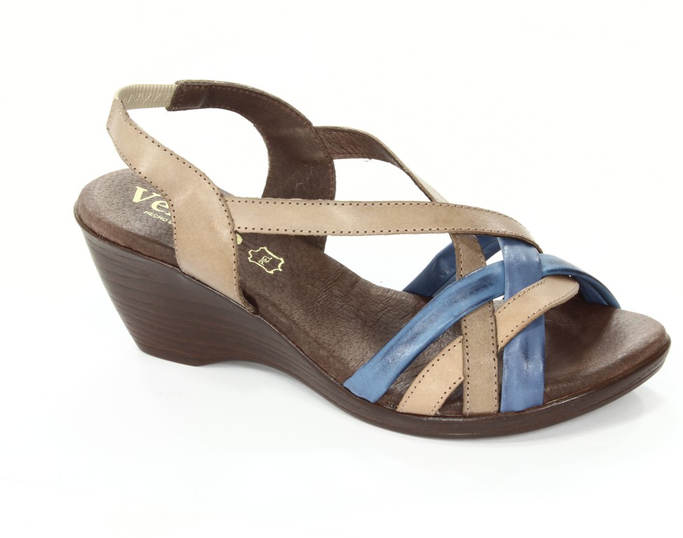 Verano Sandały Damskie Taupe Jeans 1522