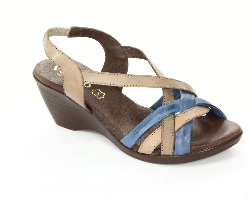 Verano Sandały Damskie Taupe Jeans 1522