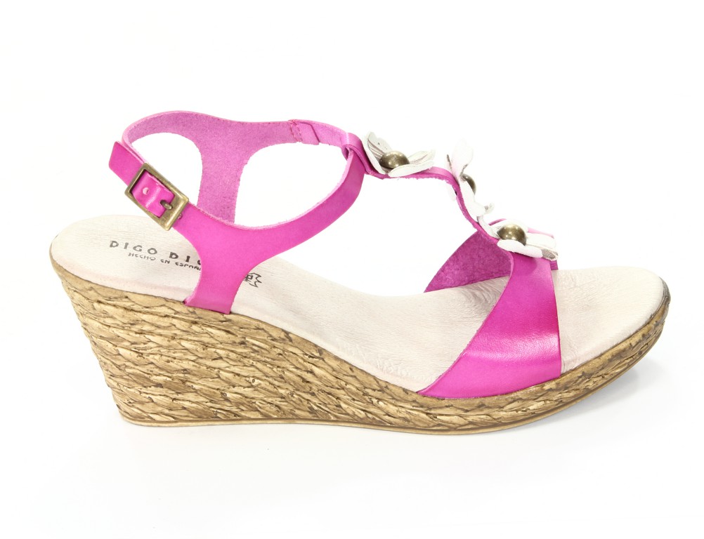 Verano Sandały Damskie Vaquetilla Fuxia 047