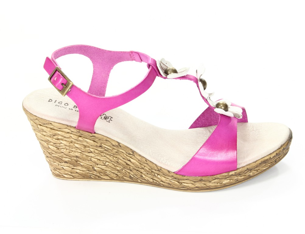 Verano Sandały Damskie Vaquetilla Fuxia 047