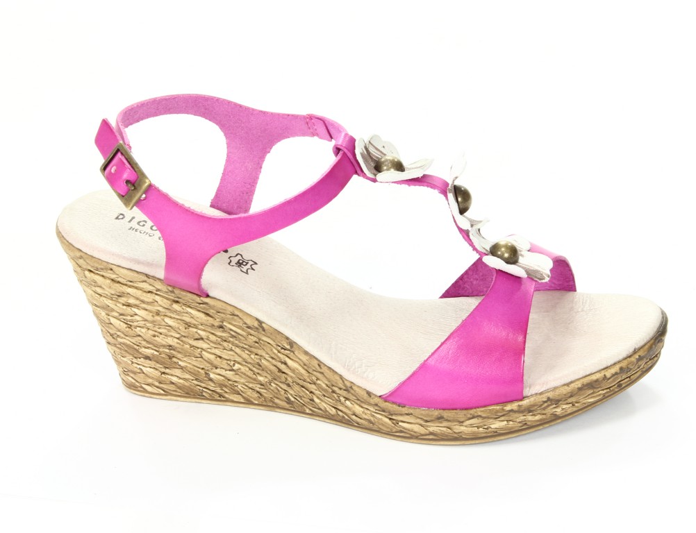 Verano Sandały Damskie Vaquetilla Fuxia 047