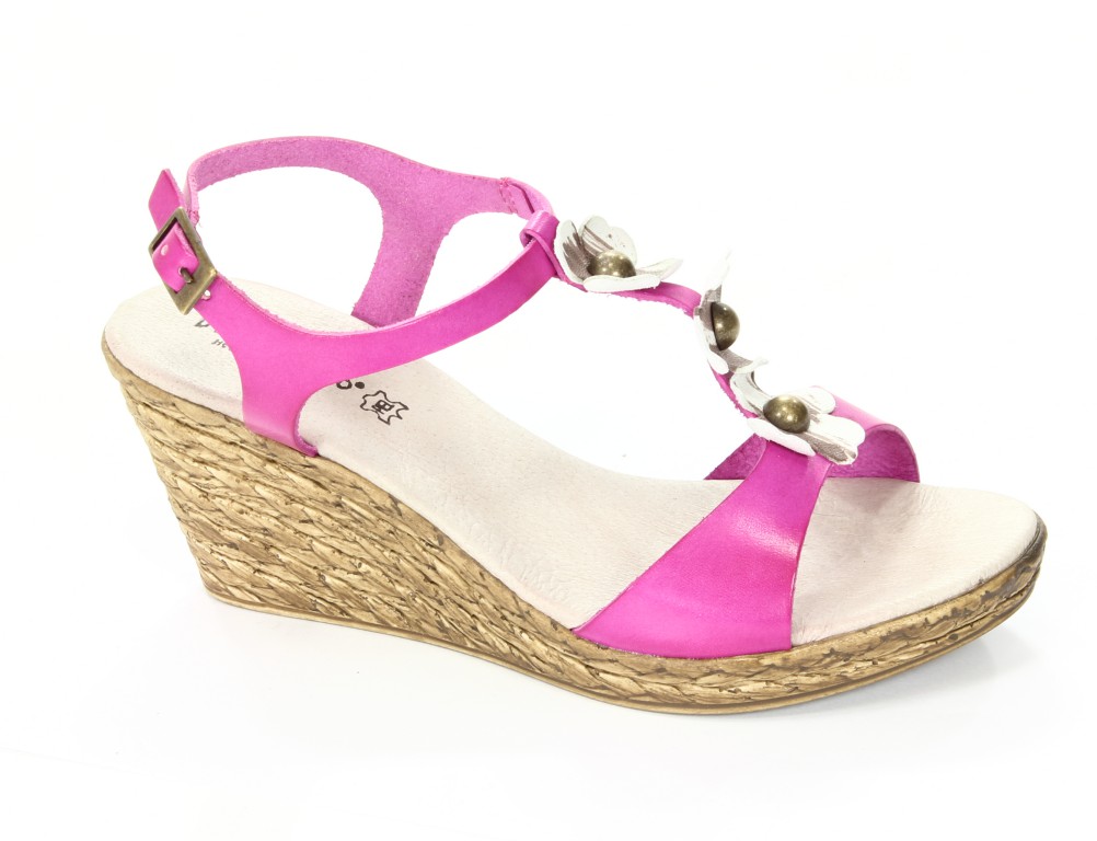 Verano Sandały Damskie Vaquetilla Fuxia 047