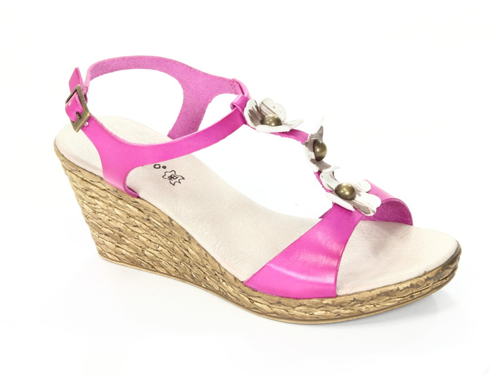 Verano Sandały Damskie Vaquetilla Fuxia 047