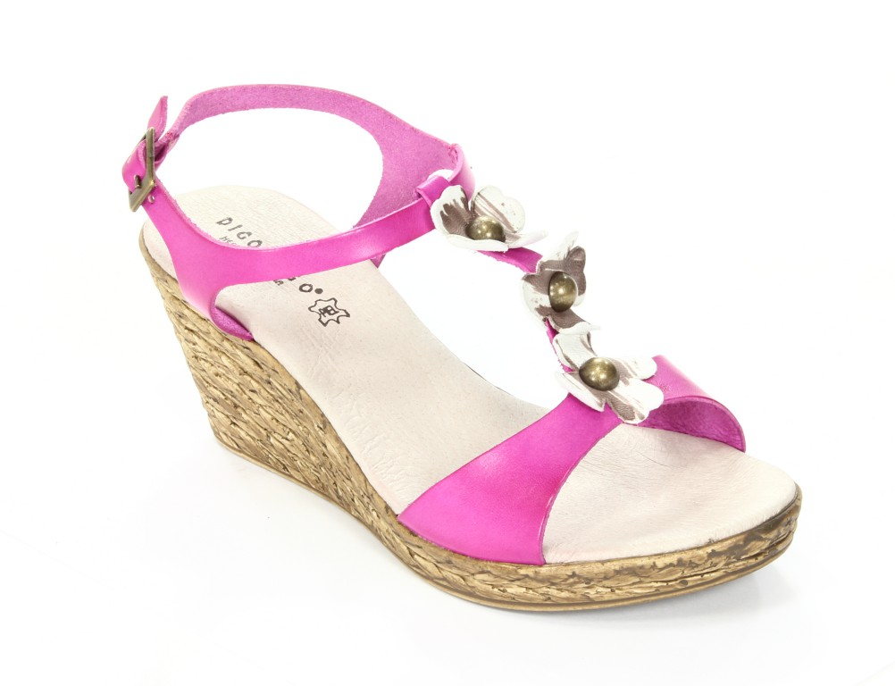 Verano Sandały Damskie Vaquetilla Fuxia 047
