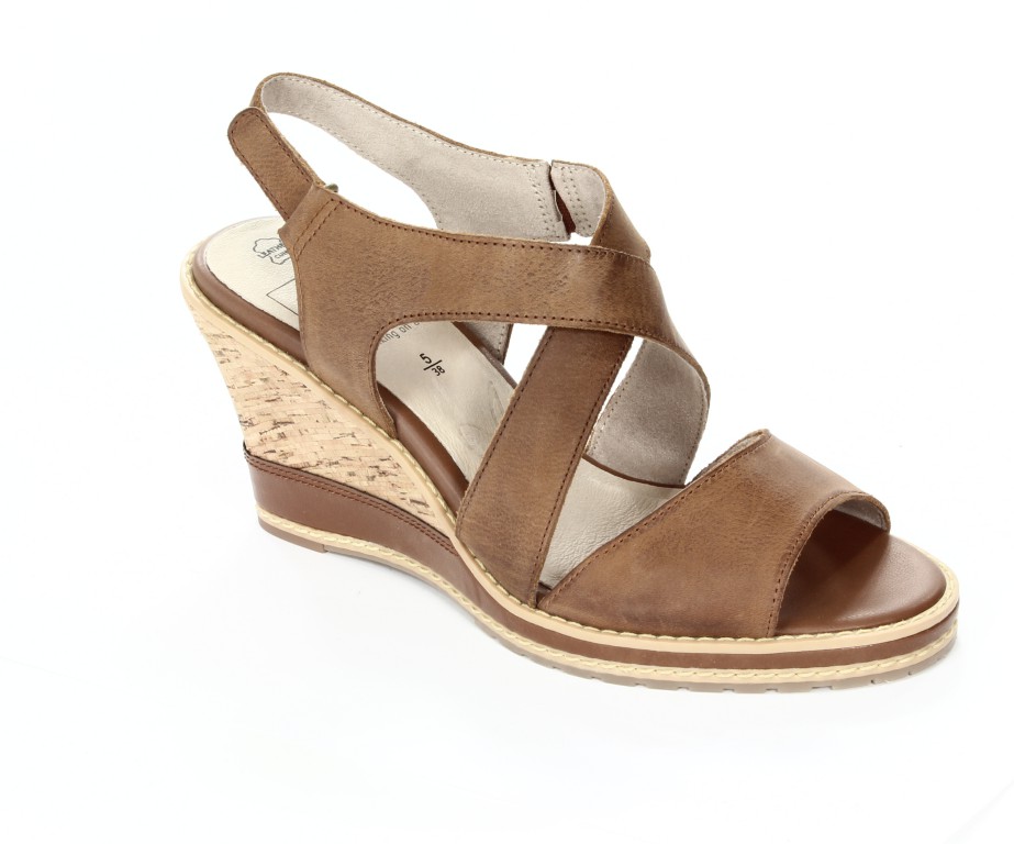 Caprice Sandały Damskie 9-28300-20 Camel Nubuc