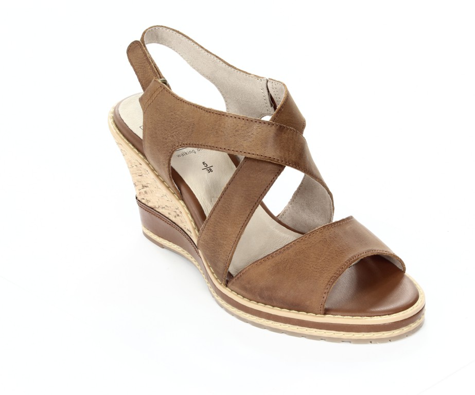 Caprice Sandały Damskie 9-28300-20 Camel Nubuc