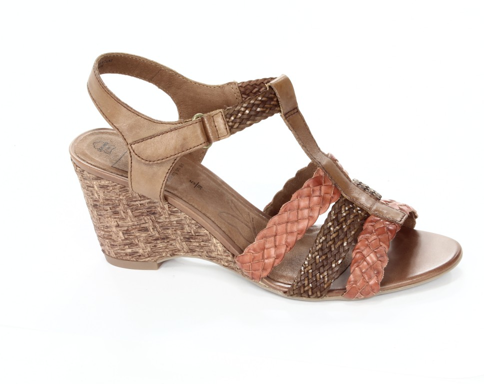 Caprice Sandały Damskie 9-28308-20 Camel/Orange C