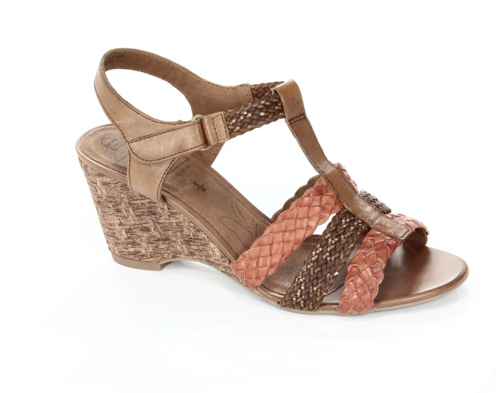 Caprice Sandały Damskie 9-28308-20 Camel/Orange C