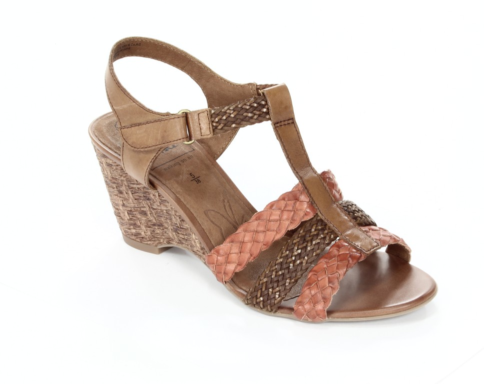 Caprice Sandały Damskie 9-28308-20 Camel/Orange C
