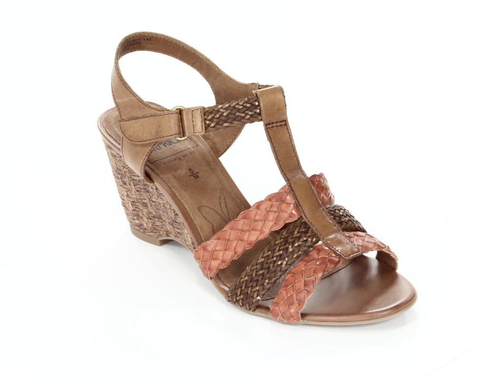 Caprice Sandały Damskie 9-28308-20 Camel/Orange C