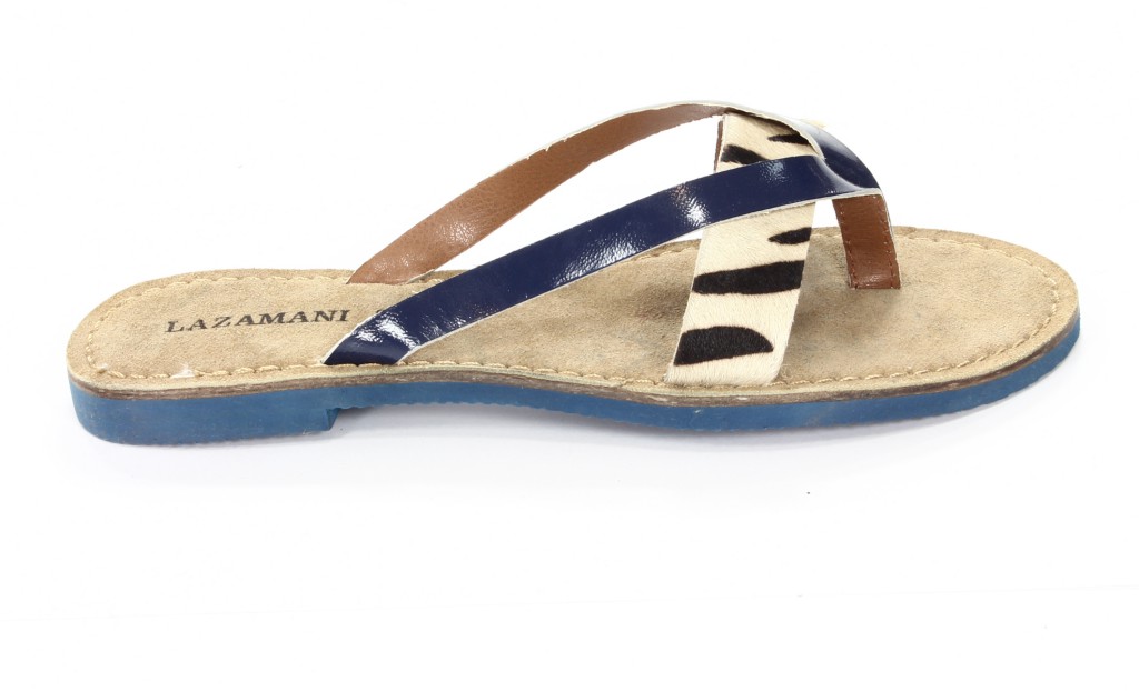 Lazamani Klapki Damskie 11,017 Blue/Zebra 