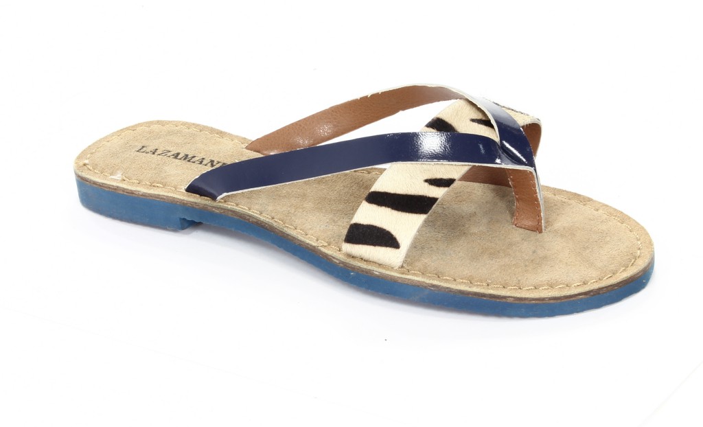 Lazamani Klapki Damskie 11,017 Blue/Zebra 