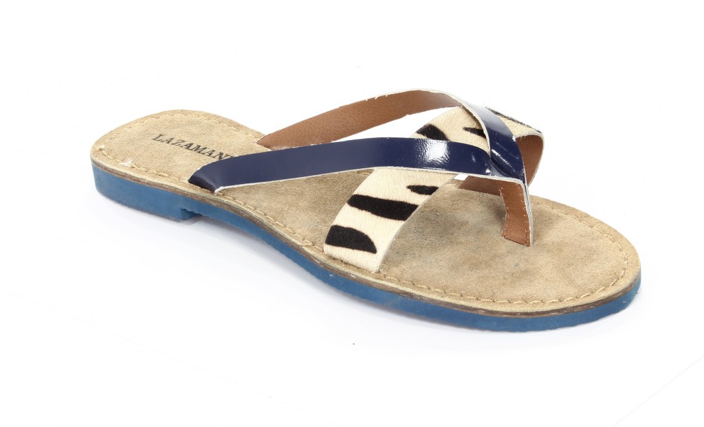 Lazamani Klapki Damskie 11,017 Blue/Zebra 