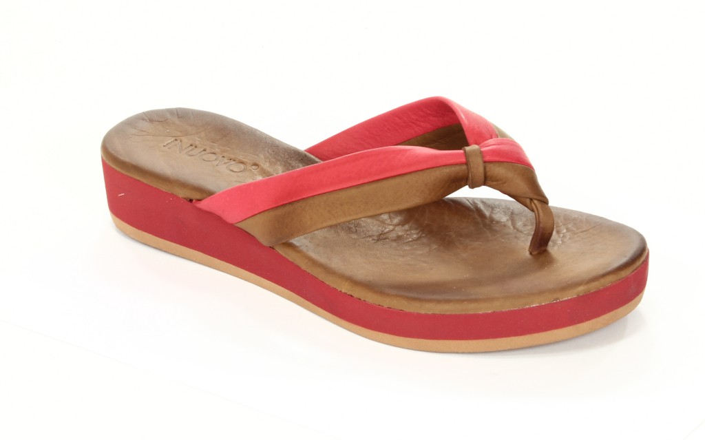 Inuovo Klapki Damskie OP1846 Nature-Red 