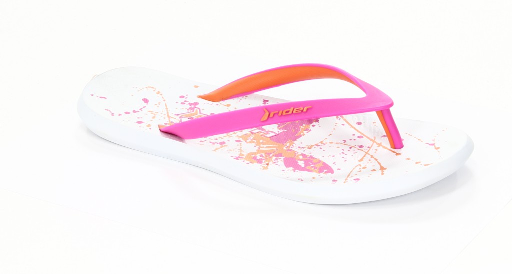 Rider Klapki Damskie 80943-22370 White/Orange/Pink