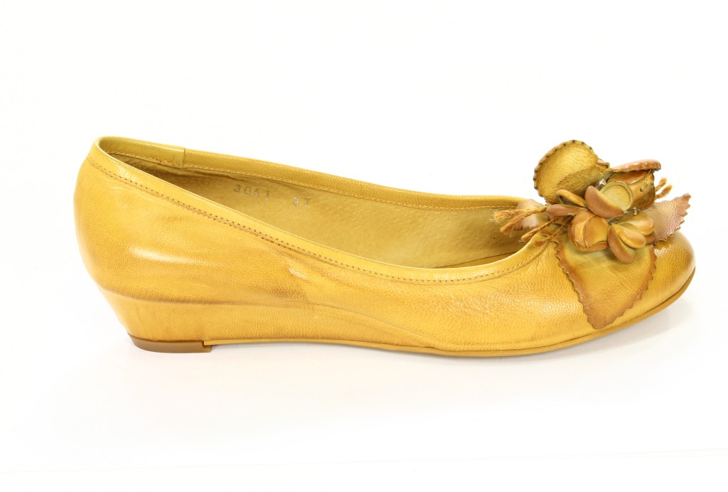 Venezia Baleriny Damskie 3041 Tuffato Giallo 