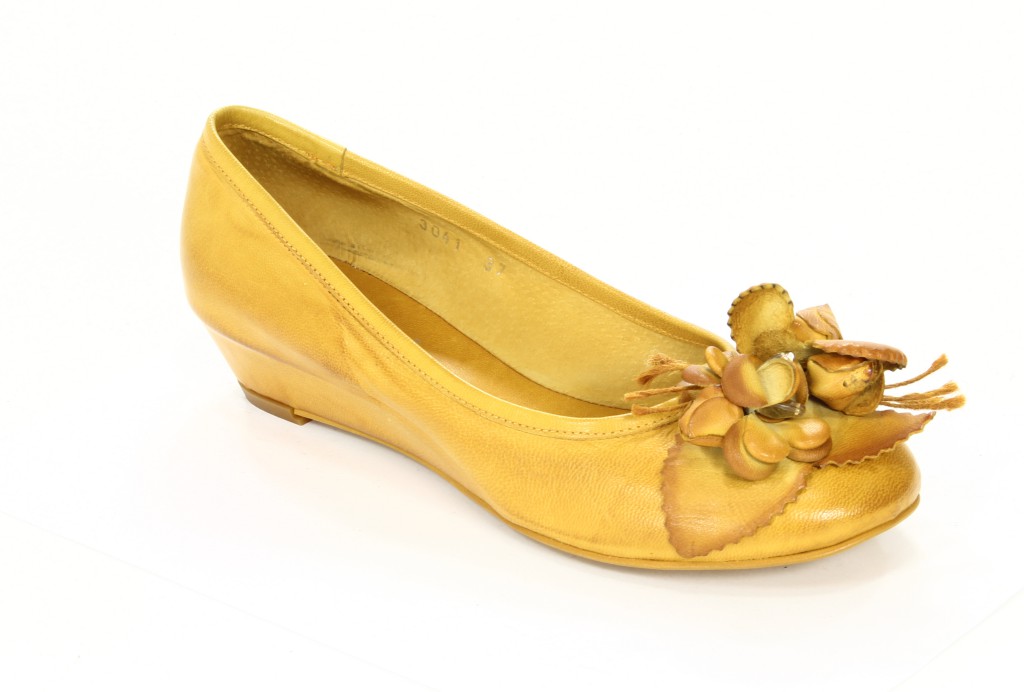 Venezia Baleriny Damskie 3041 Tuffato Giallo 