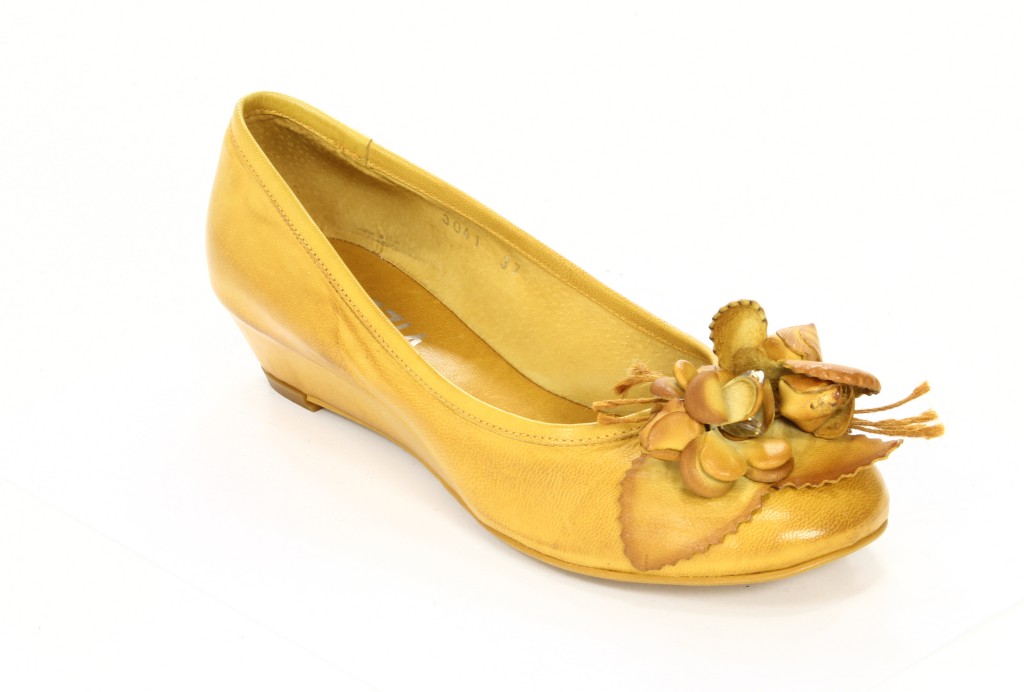 Venezia Baleriny Damskie 3041 Tuffato Giallo 