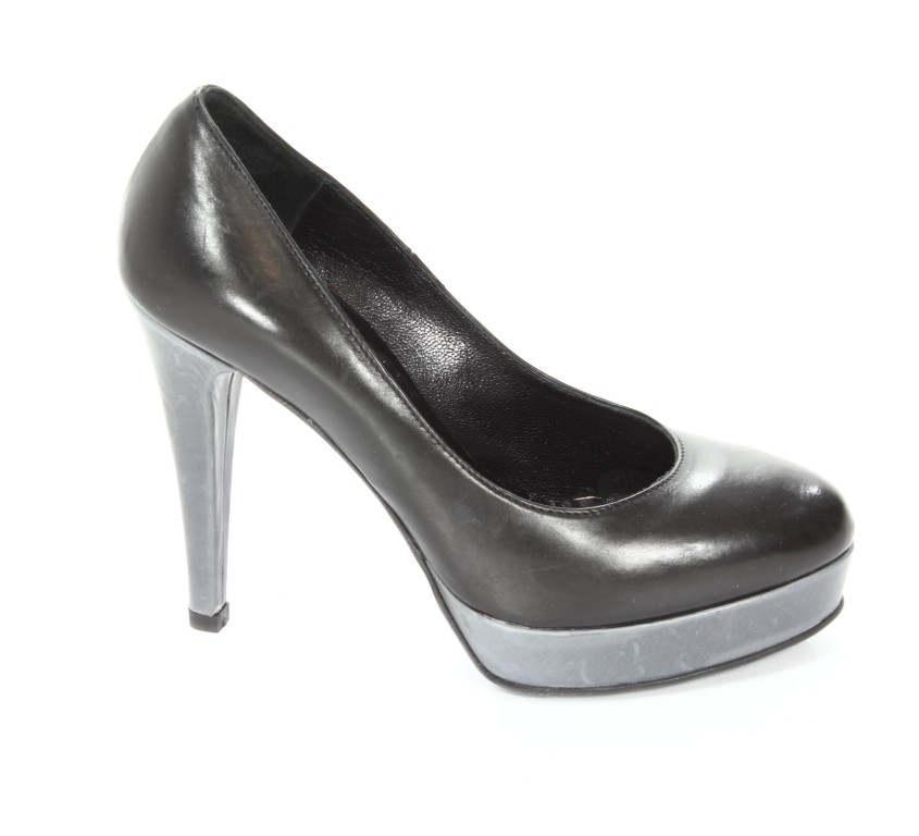Venezia Czółenka Damskie 7308 Vit.Nero+Grigio 