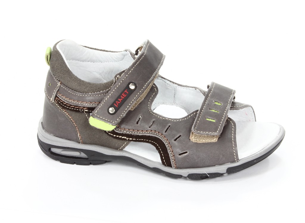 Jamet Sandały Dziecięce 272 Szary+Zielony 