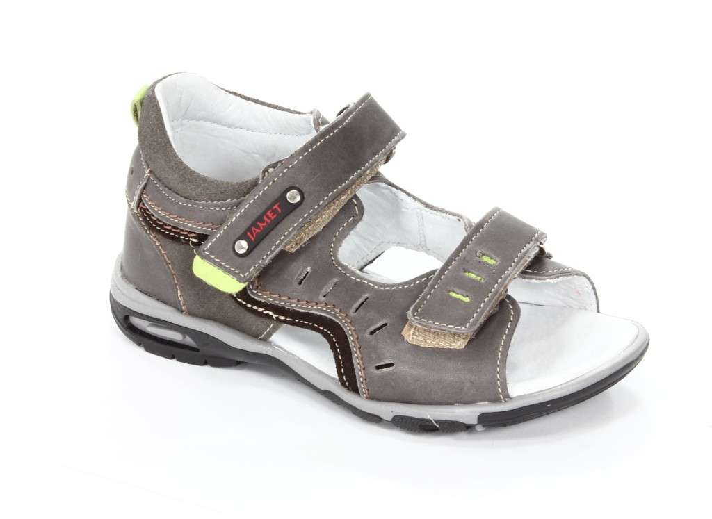 Jamet Sandały Dziecięce 272 Szary+Zielony 