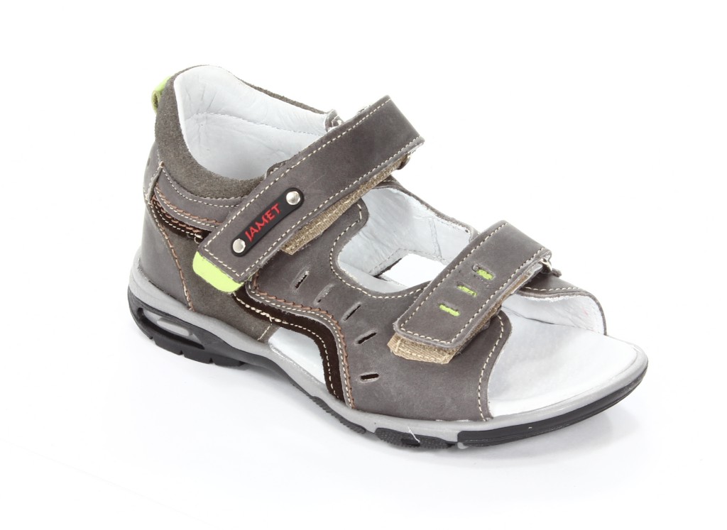 Jamet Sandały Dziecięce 272 Szary+Zielony 