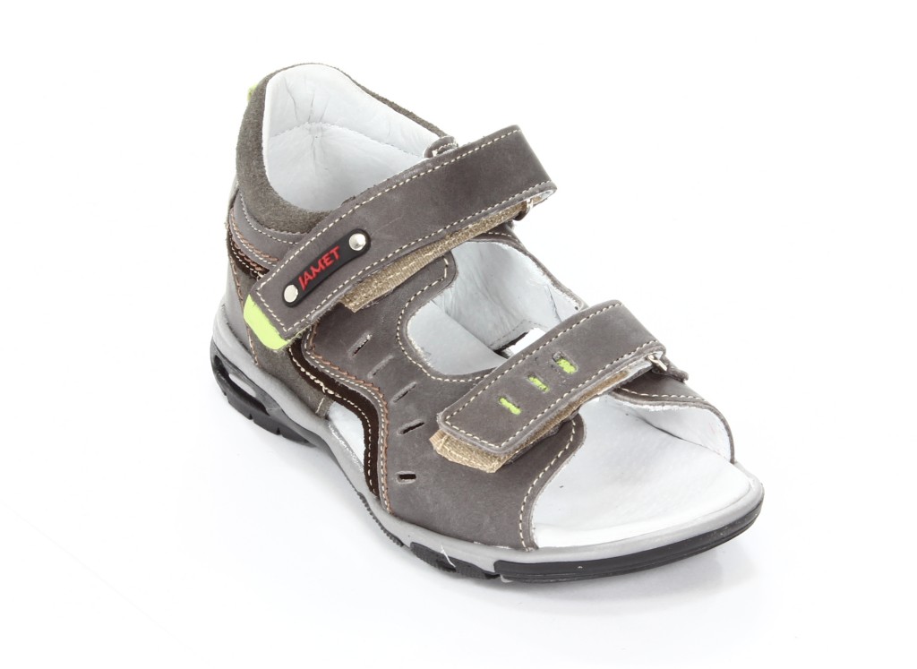 Jamet Sandały Dziecięce 272 Szary+Zielony 