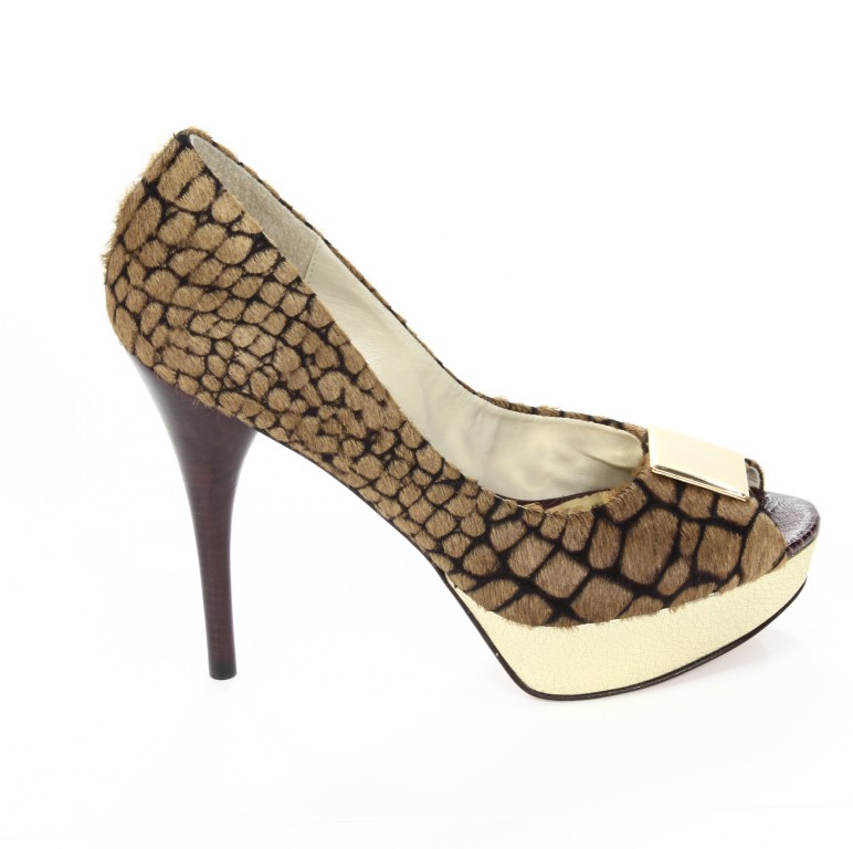 Satryani  Czółenka 7362 Pony Croco