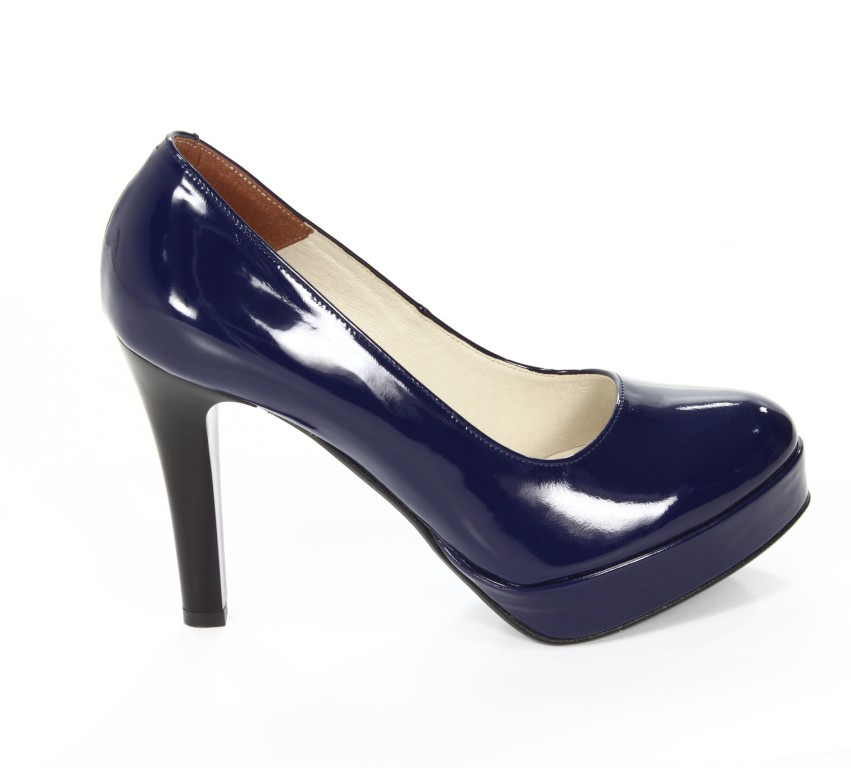 Tomex Czółenka Damskie T-080W Niebieski Lakier