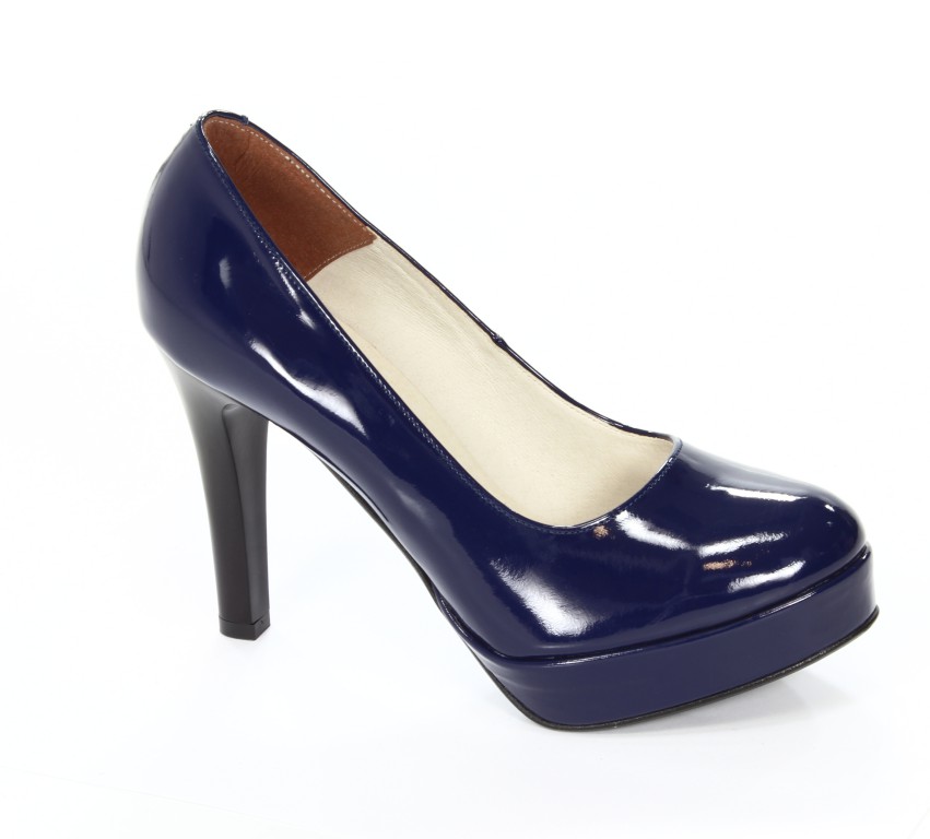Tomex Czółenka Damskie T-080W Niebieski Lakier