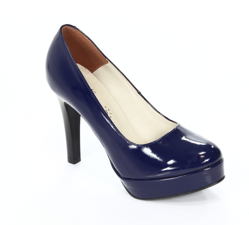 Tomex Czółenka Damskie T-080W Niebieski Lakier