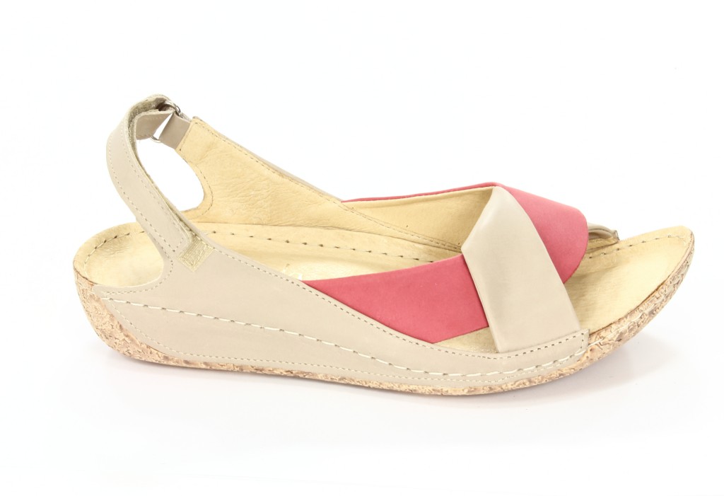 Euro Moda Sandały Damskie 521 Beż Koral 