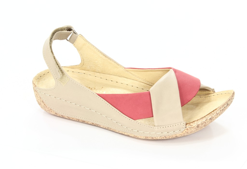 Euro Moda Sandały Damskie 521 Beż Koral 